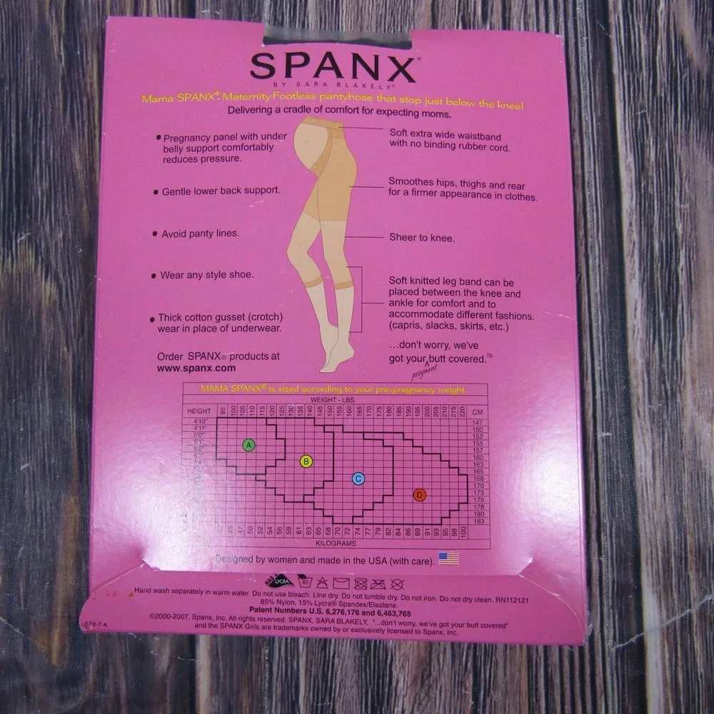 Spanx Mama NEW Womens‎ Size B Black Maternity Footless Pantyhose Shaping